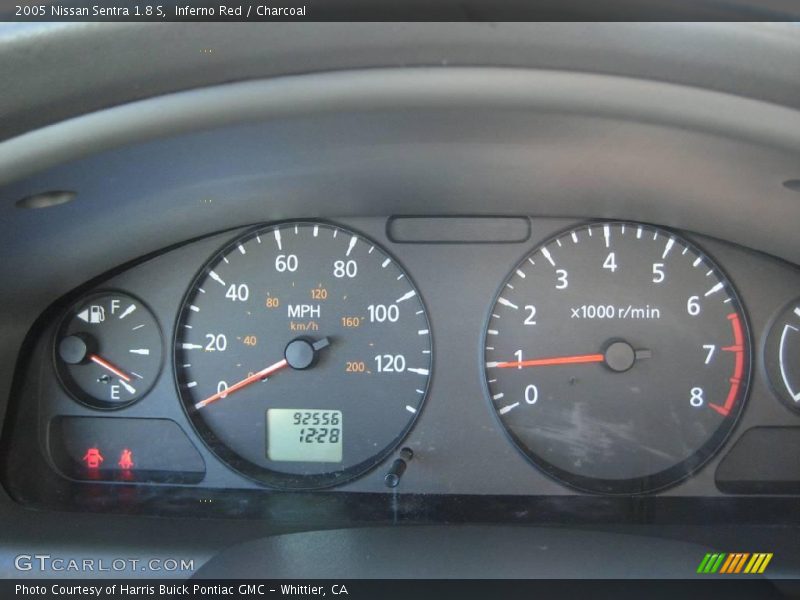 Inferno Red / Charcoal 2005 Nissan Sentra 1.8 S