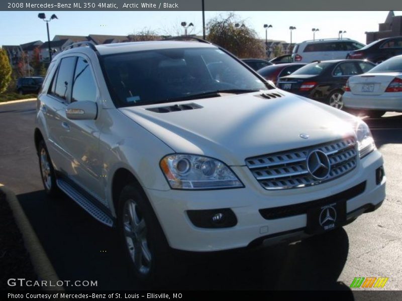 Arctic White / Black 2008 Mercedes-Benz ML 350 4Matic