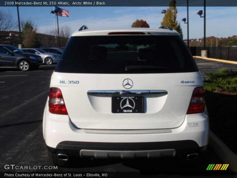 Arctic White / Black 2008 Mercedes-Benz ML 350 4Matic