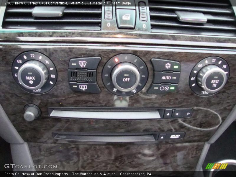 Atlantic Blue Metallic / Cream Beige 2005 BMW 6 Series 645i Convertible