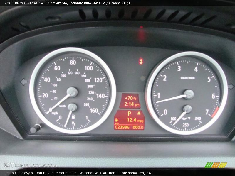 Atlantic Blue Metallic / Cream Beige 2005 BMW 6 Series 645i Convertible