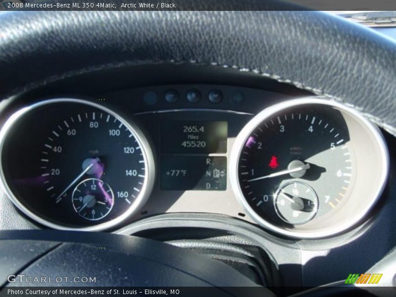 Arctic White / Black 2008 Mercedes-Benz ML 350 4Matic