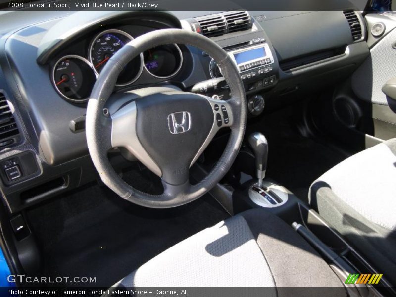 Vivid Blue Pearl / Black/Grey 2008 Honda Fit Sport