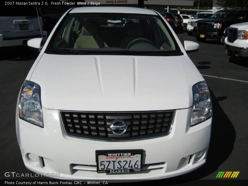 Fresh Powder White / Beige 2007 Nissan Sentra 2.0