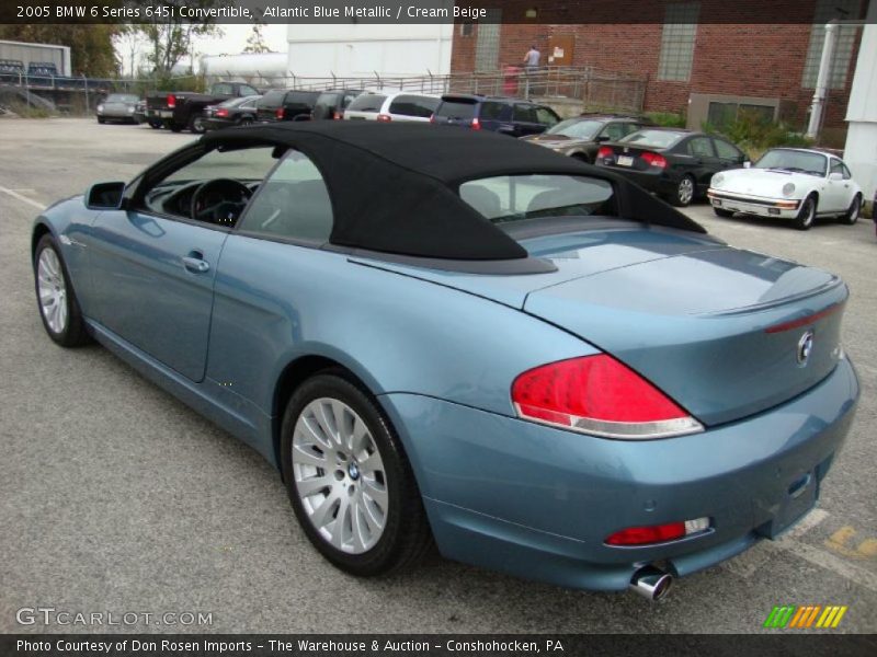 Atlantic Blue Metallic / Cream Beige 2005 BMW 6 Series 645i Convertible