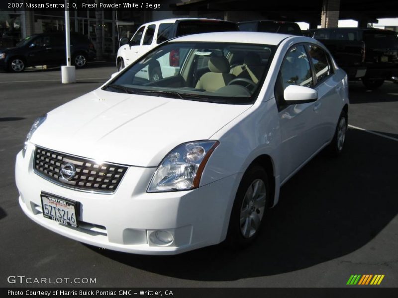 Fresh Powder White / Beige 2007 Nissan Sentra 2.0