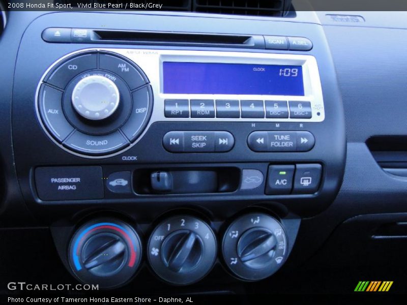 Vivid Blue Pearl / Black/Grey 2008 Honda Fit Sport