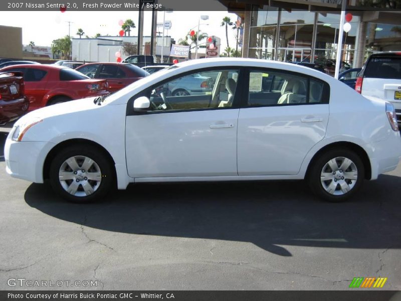 Fresh Powder White / Beige 2007 Nissan Sentra 2.0