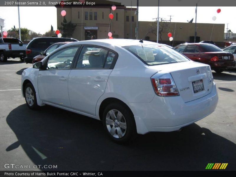 Fresh Powder White / Beige 2007 Nissan Sentra 2.0