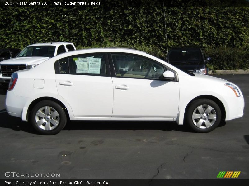 Fresh Powder White / Beige 2007 Nissan Sentra 2.0