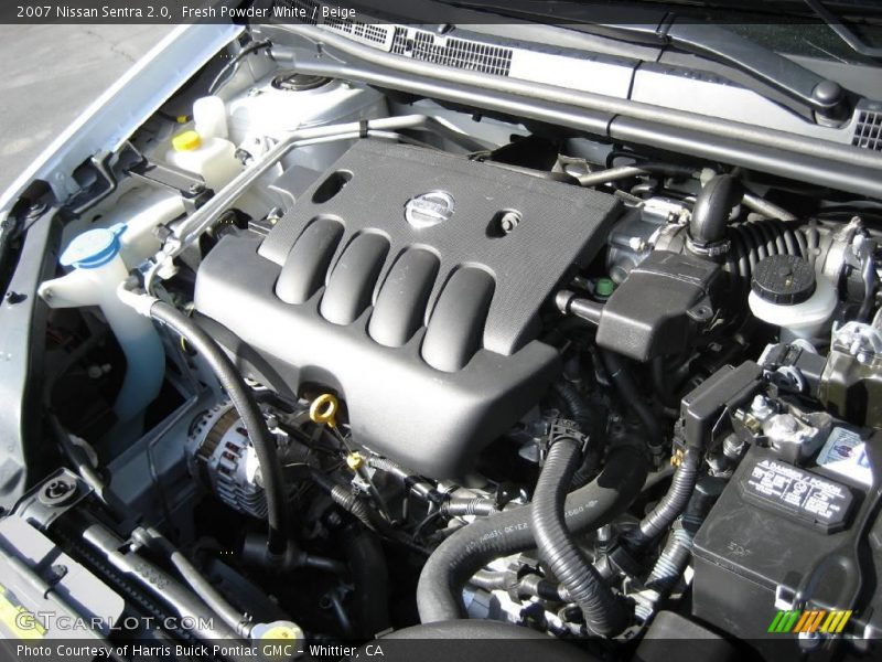 Fresh Powder White / Beige 2007 Nissan Sentra 2.0