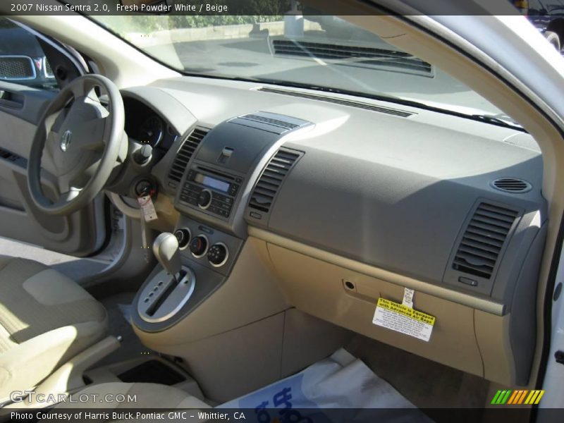 Fresh Powder White / Beige 2007 Nissan Sentra 2.0