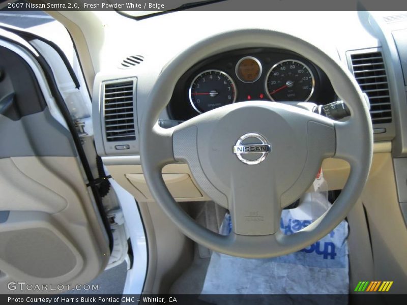 Fresh Powder White / Beige 2007 Nissan Sentra 2.0