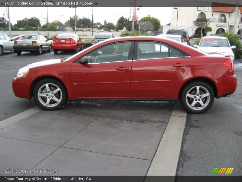 Crimson Red / Ebony 2007 Pontiac G6 V6 Sedan
