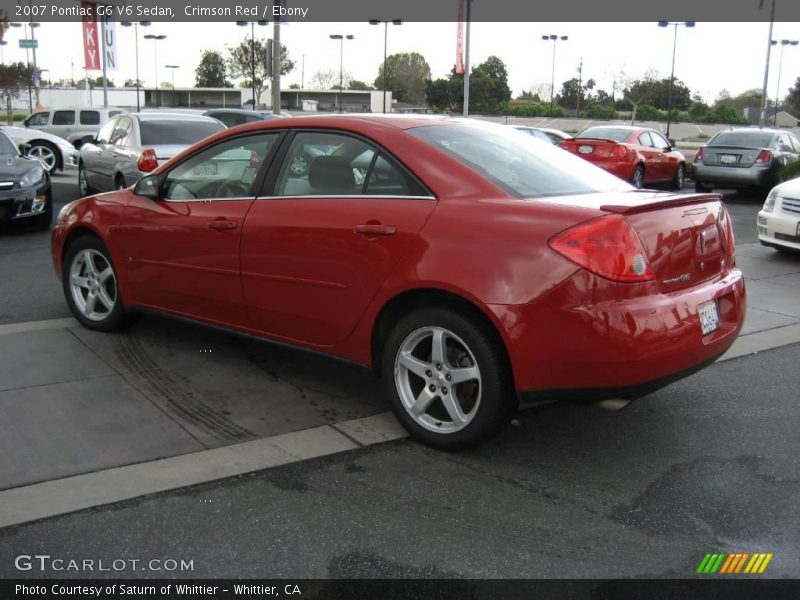 Crimson Red / Ebony 2007 Pontiac G6 V6 Sedan