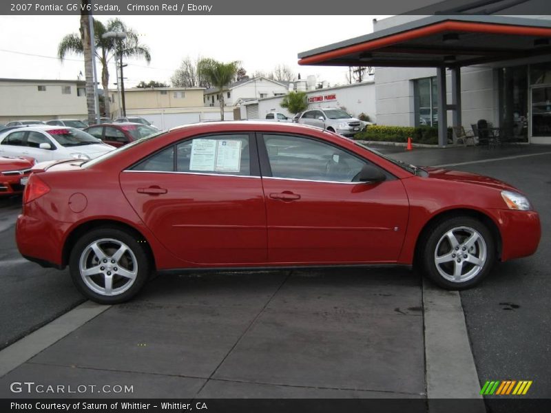 Crimson Red / Ebony 2007 Pontiac G6 V6 Sedan