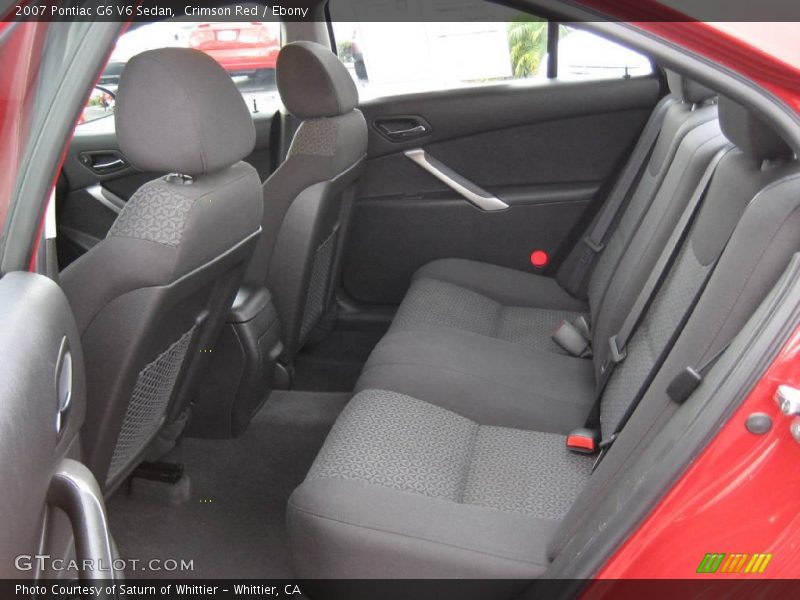 Crimson Red / Ebony 2007 Pontiac G6 V6 Sedan