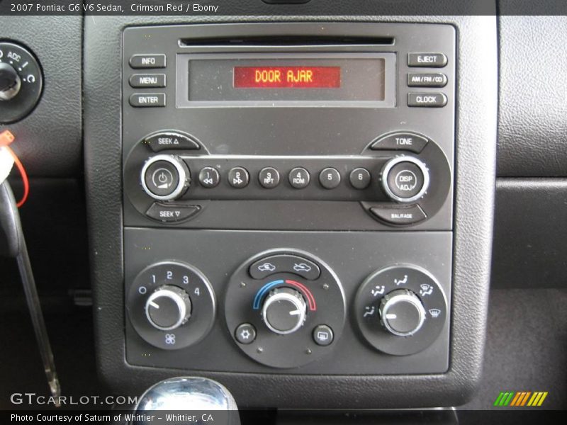 Crimson Red / Ebony 2007 Pontiac G6 V6 Sedan