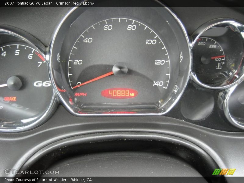 Crimson Red / Ebony 2007 Pontiac G6 V6 Sedan