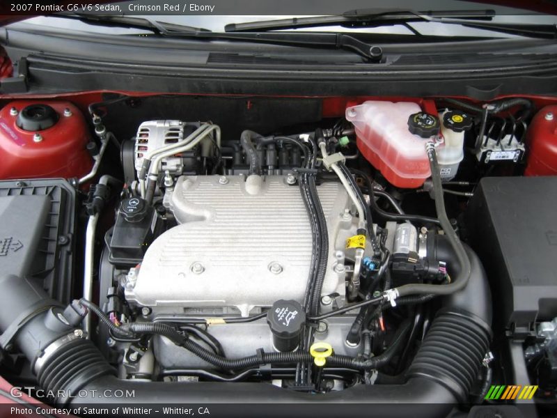 Crimson Red / Ebony 2007 Pontiac G6 V6 Sedan