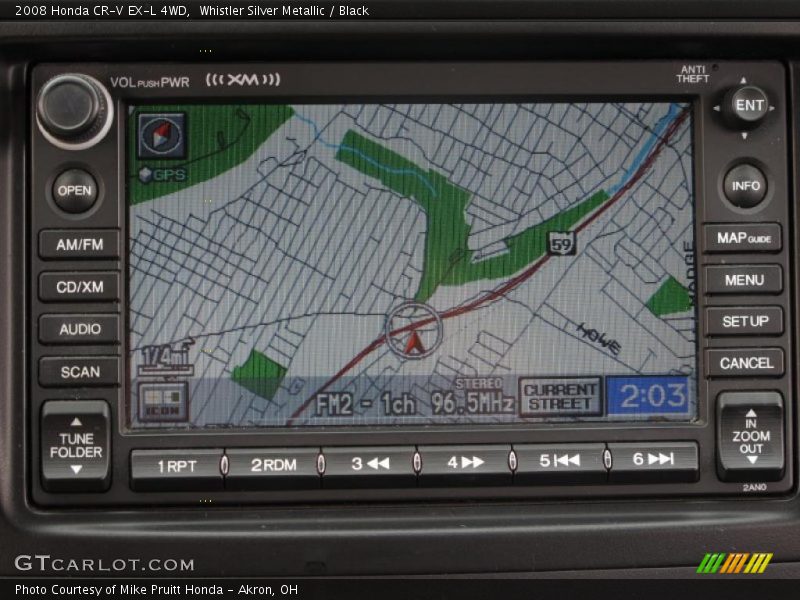 Whistler Silver Metallic / Black 2008 Honda CR-V EX-L 4WD