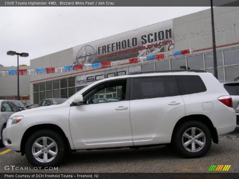 Blizzard White Pearl / Ash Gray 2008 Toyota Highlander 4WD