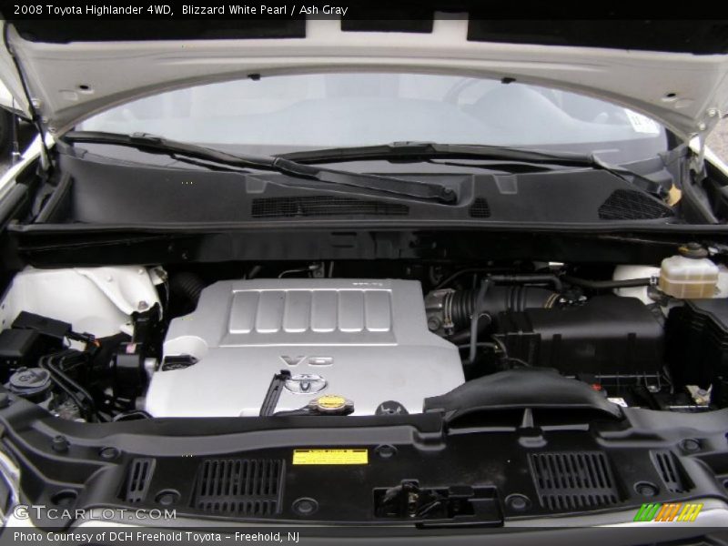 Blizzard White Pearl / Ash Gray 2008 Toyota Highlander 4WD