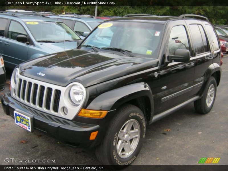 Black Clearcoat / Medium Slate Gray 2007 Jeep Liberty Sport 4x4