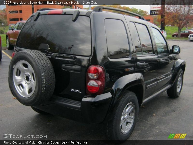 Black Clearcoat / Medium Slate Gray 2007 Jeep Liberty Sport 4x4