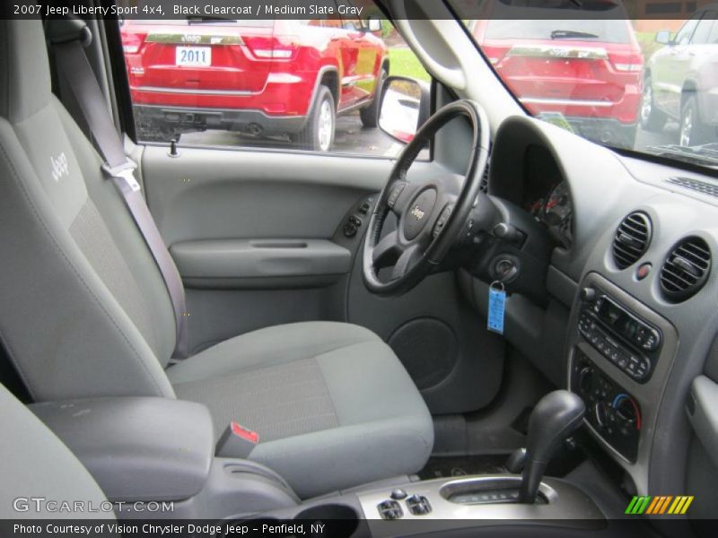 Black Clearcoat / Medium Slate Gray 2007 Jeep Liberty Sport 4x4