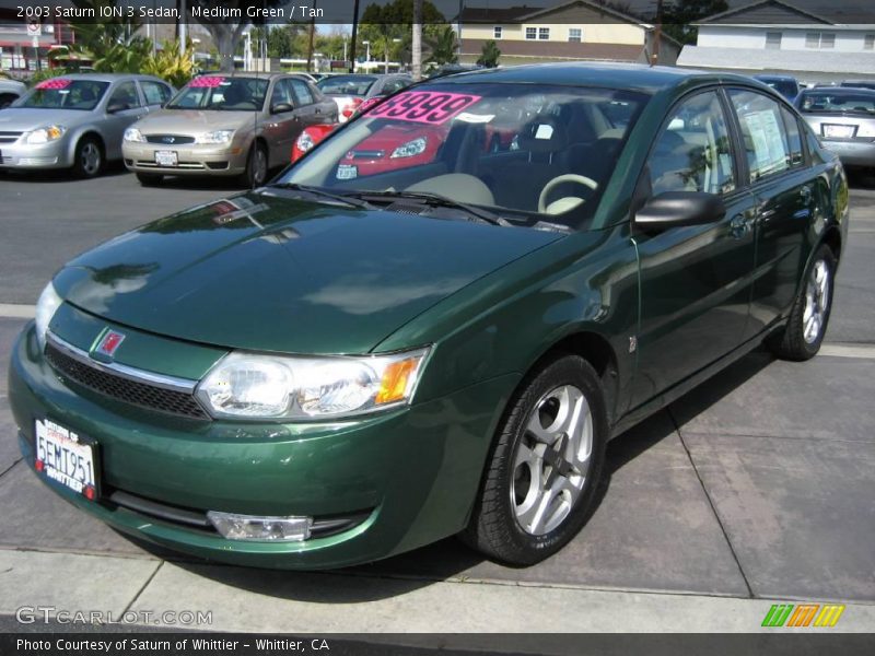 Medium Green / Tan 2003 Saturn ION 3 Sedan