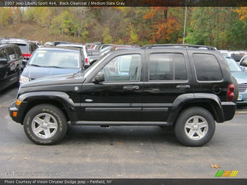 Black Clearcoat / Medium Slate Gray 2007 Jeep Liberty Sport 4x4