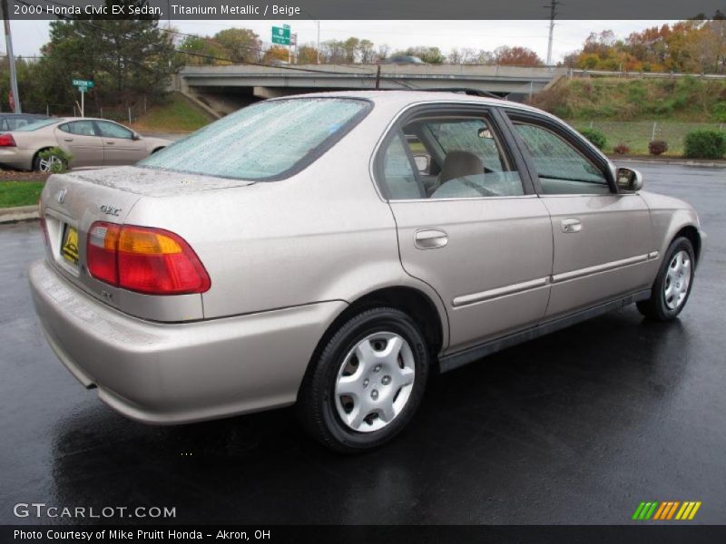 Titanium Metallic / Beige 2000 Honda Civic EX Sedan