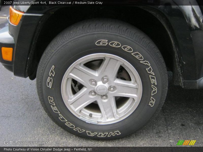 Black Clearcoat / Medium Slate Gray 2007 Jeep Liberty Sport 4x4