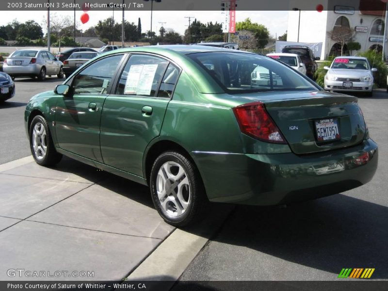 Medium Green / Tan 2003 Saturn ION 3 Sedan