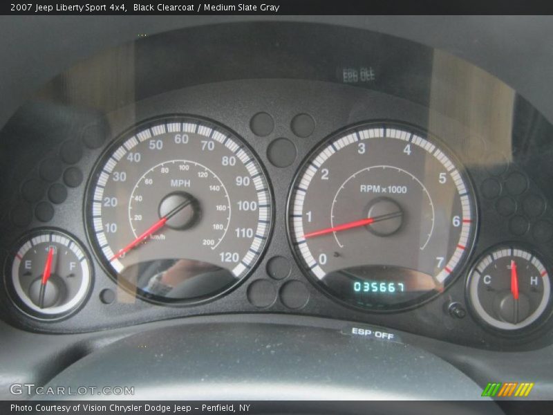 Black Clearcoat / Medium Slate Gray 2007 Jeep Liberty Sport 4x4
