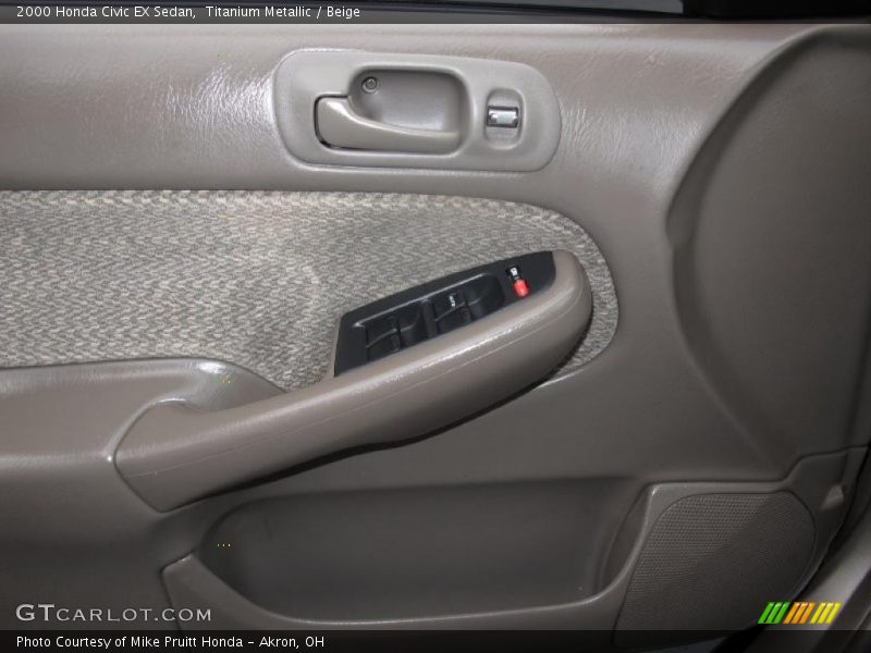 Titanium Metallic / Beige 2000 Honda Civic EX Sedan