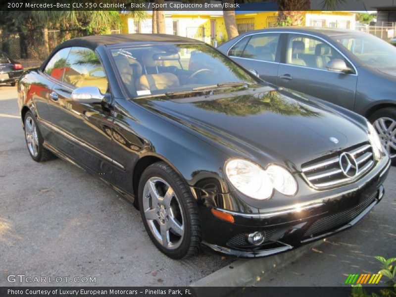 Black / Sport Cappuccino Brown/Black 2007 Mercedes-Benz CLK 550 Cabriolet