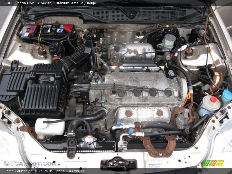 2000 Civic EX Sedan Engine - 1.6 Liter SOHC 16-Valve 4 Cylinder