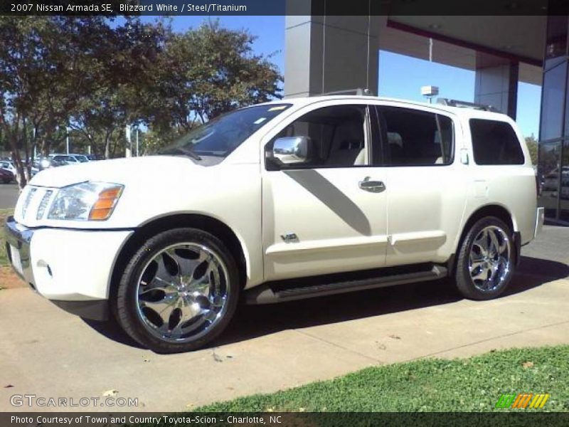 Blizzard White / Steel/Titanium 2007 Nissan Armada SE