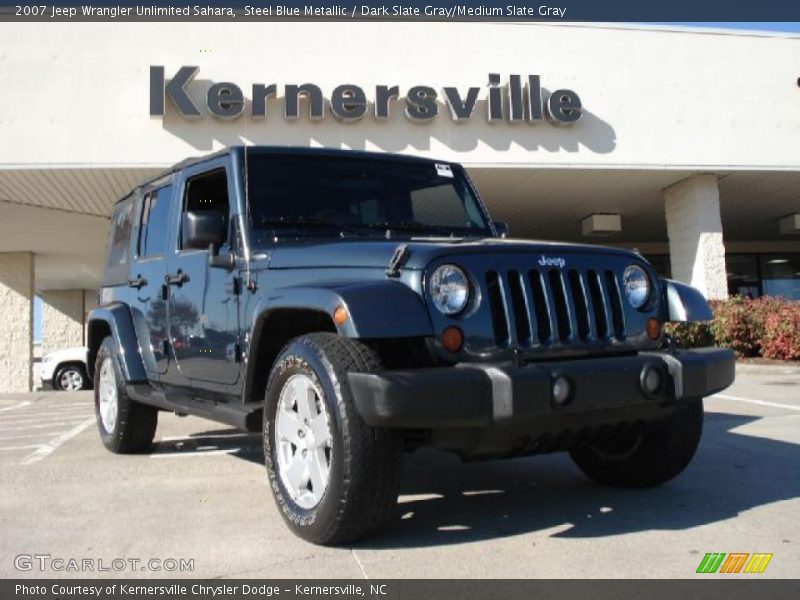 Steel Blue Metallic / Dark Slate Gray/Medium Slate Gray 2007 Jeep Wrangler Unlimited Sahara