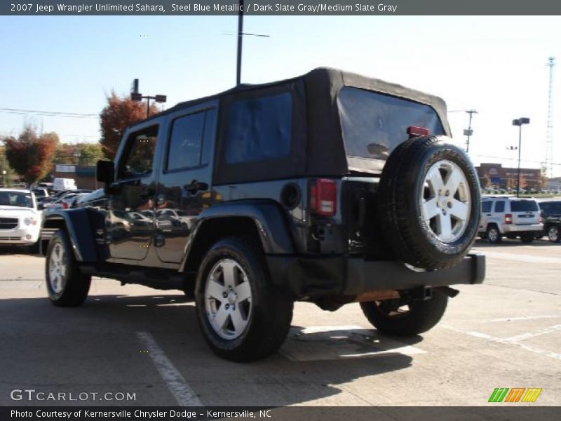 Steel Blue Metallic / Dark Slate Gray/Medium Slate Gray 2007 Jeep Wrangler Unlimited Sahara