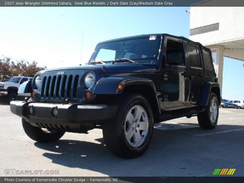 Steel Blue Metallic / Dark Slate Gray/Medium Slate Gray 2007 Jeep Wrangler Unlimited Sahara