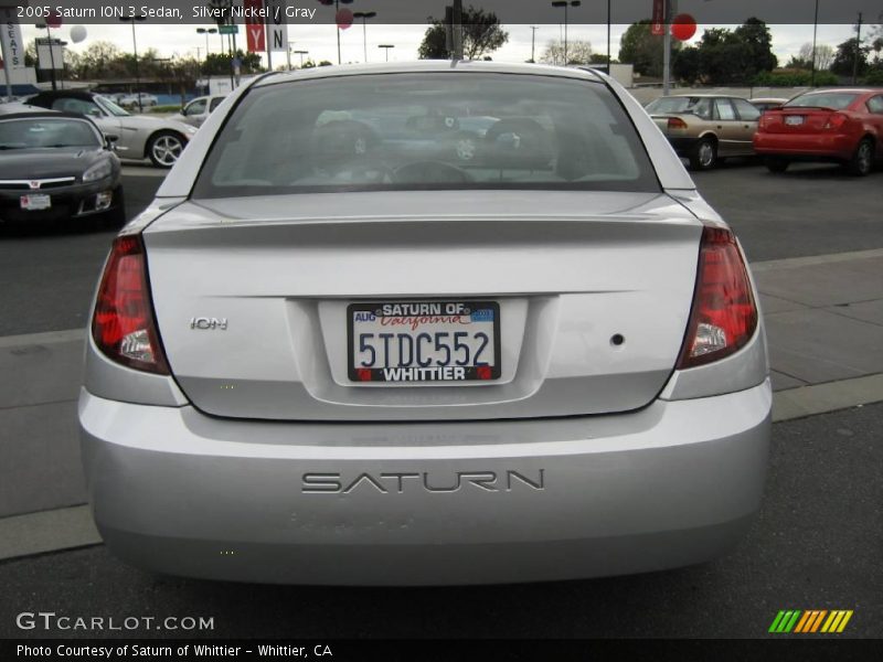 Silver Nickel / Gray 2005 Saturn ION 3 Sedan
