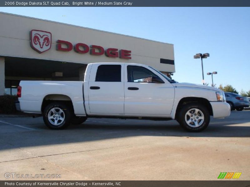 Bright White / Medium Slate Gray 2006 Dodge Dakota SLT Quad Cab