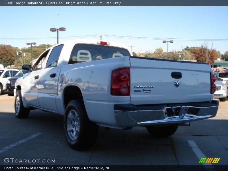 Bright White / Medium Slate Gray 2006 Dodge Dakota SLT Quad Cab