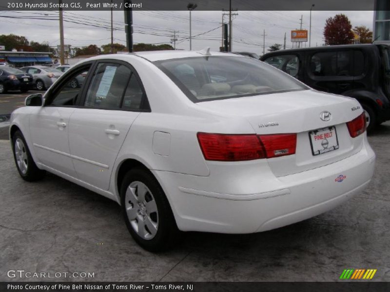 Pearl White / Camel 2010 Hyundai Sonata GLS