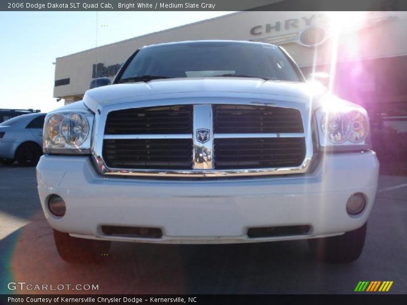 Bright White / Medium Slate Gray 2006 Dodge Dakota SLT Quad Cab