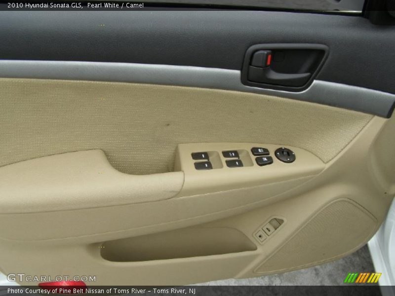 Pearl White / Camel 2010 Hyundai Sonata GLS