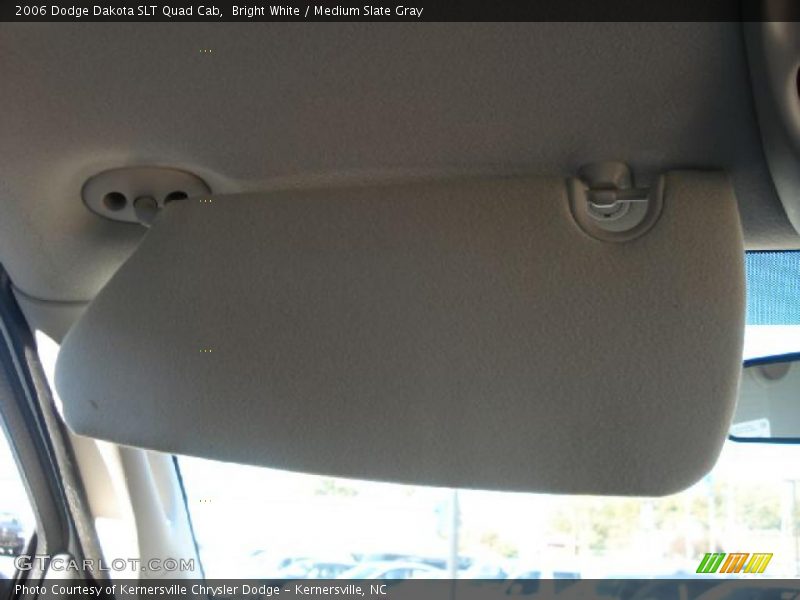Bright White / Medium Slate Gray 2006 Dodge Dakota SLT Quad Cab